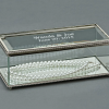 Rectangular Glass Box With Hinged Cover